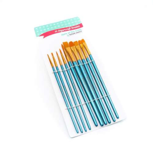 10 pc Decorating Brushes - Click Image to Close